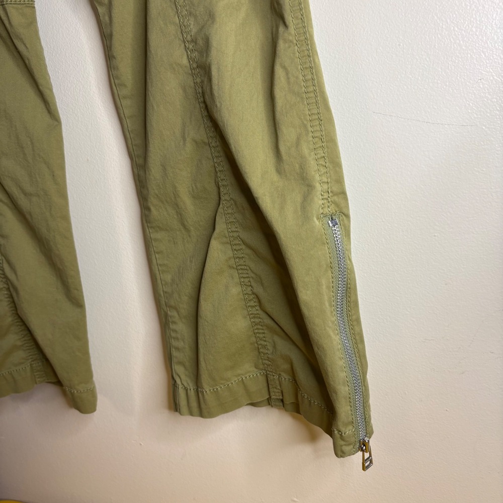 GAP Women Olive Green Cargo Pants Zip Details Stretch XS - Picture 3 of 6